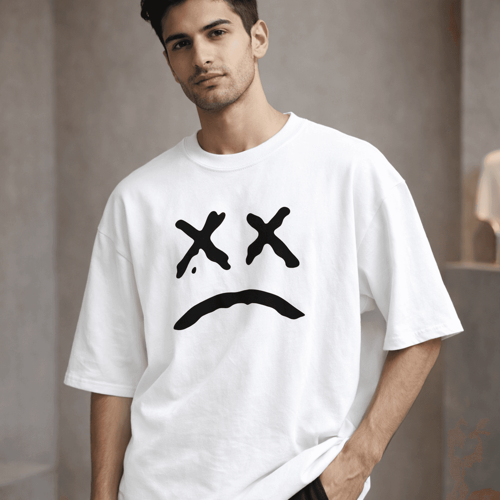 X Face Drop Shoulder T-Shirt