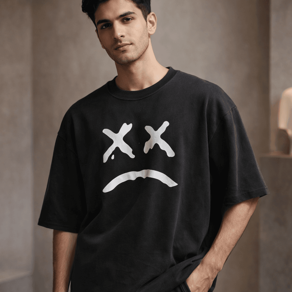 X Face Drop Shoulder T-Shirt alternate view