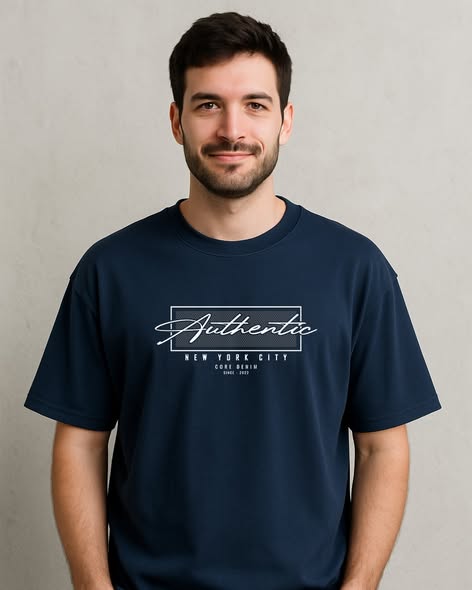 AUTHENTIC VIBES ONLY Drop Shoulder T-Shirt